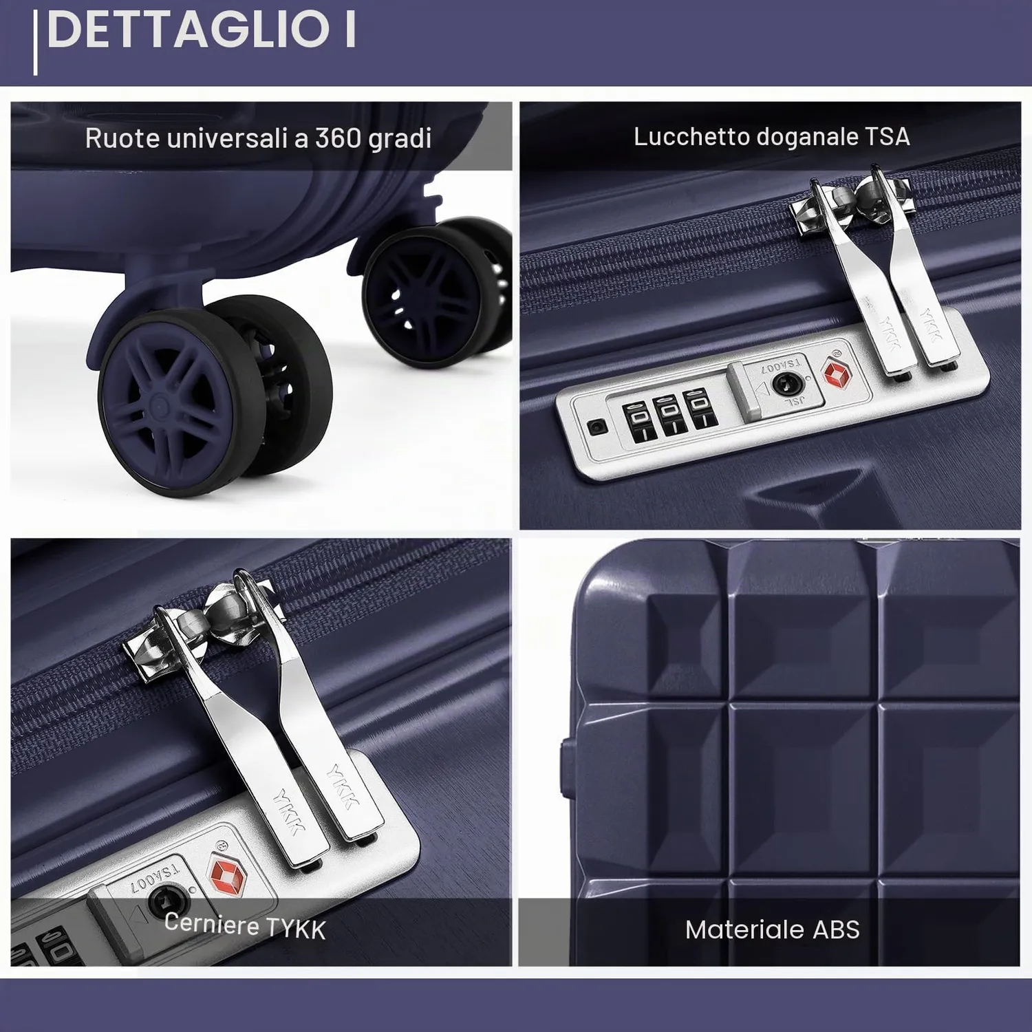 Kono set 2 valigia rigida e beauty marina militare