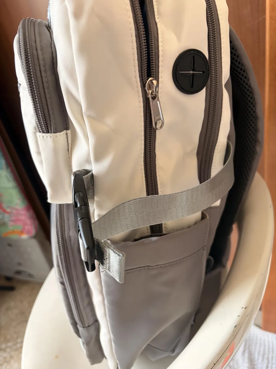 Kono 15,6 Pollici zaino porta PC beige/grigio impermeabile