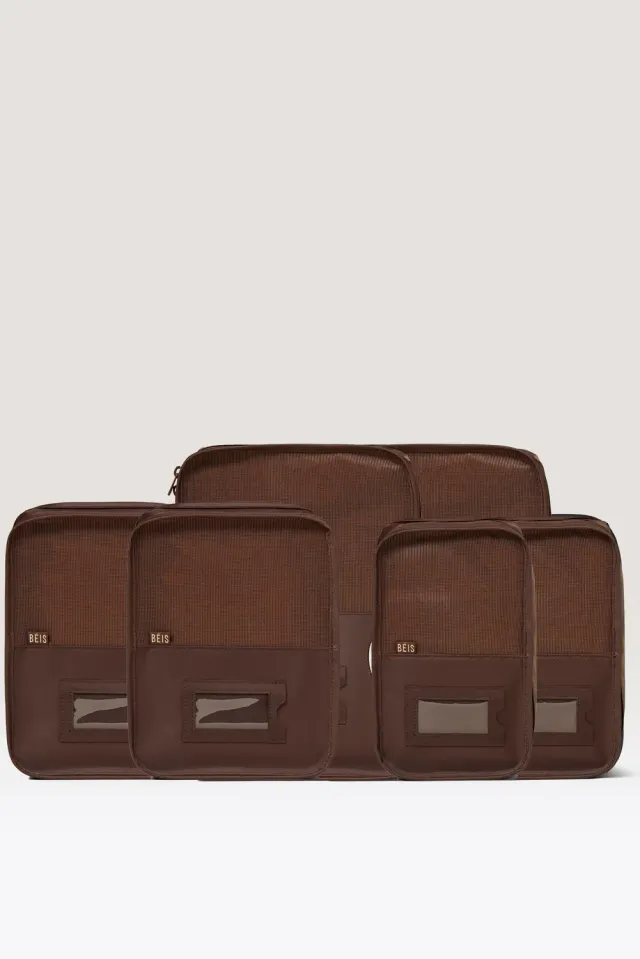 Beis Packing Cube Set organizer 6 pezzi maple leggeri