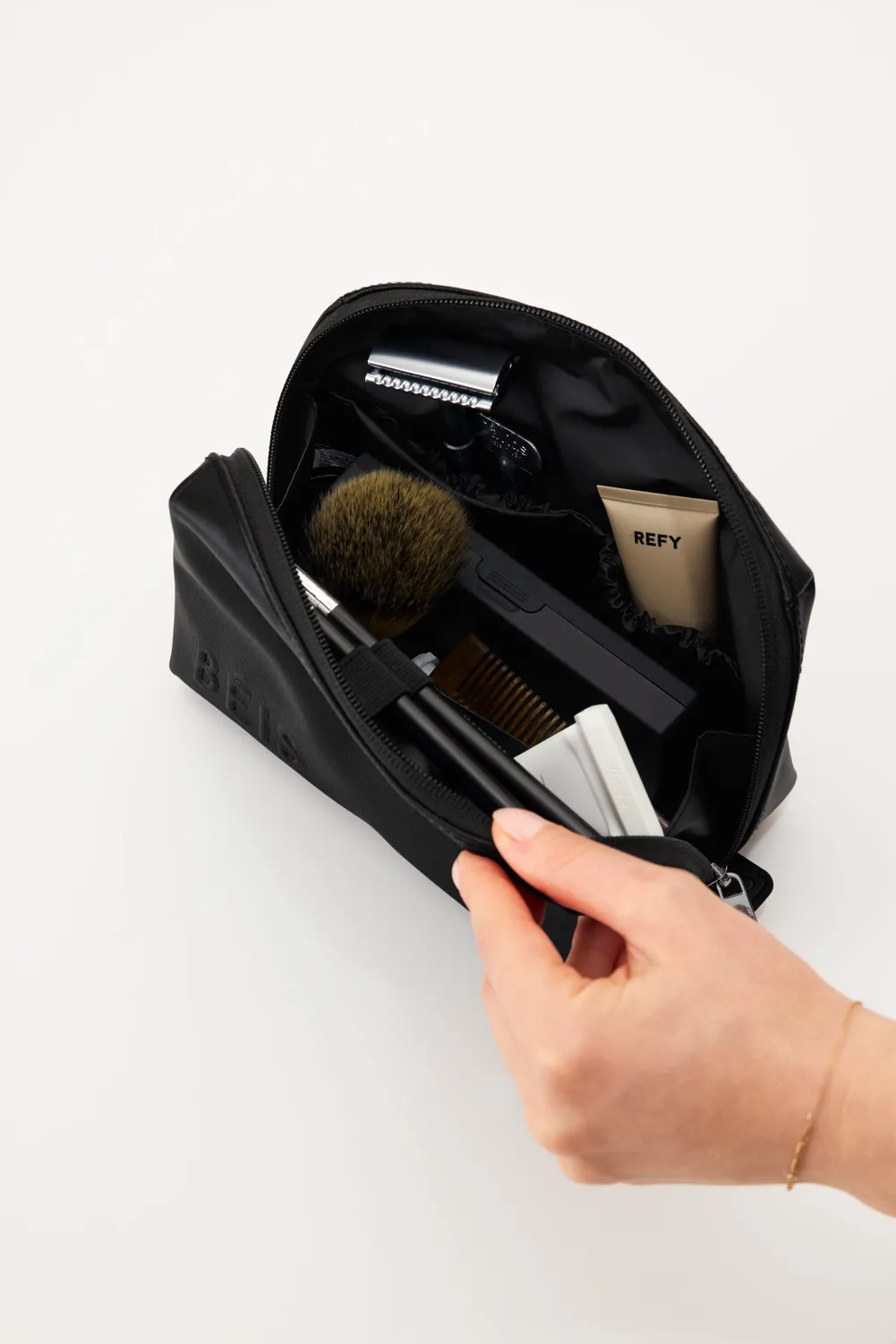 Beis Small Cosmetic Pouch nera pochette wipeable