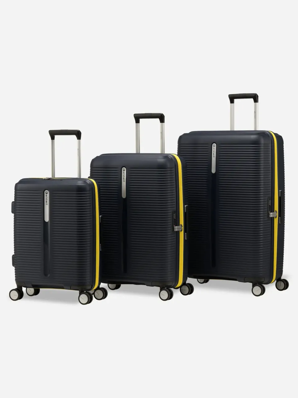 Eminent Finno Set 3 valigie espandibili navy leggere
