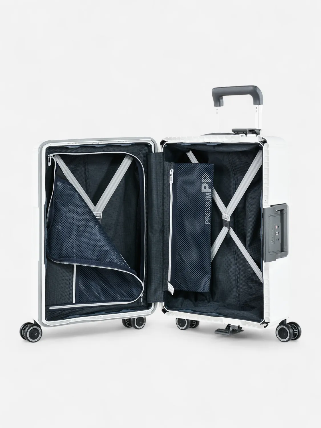 Eminent Vertica Cabina trolley bianco rigido senza zip