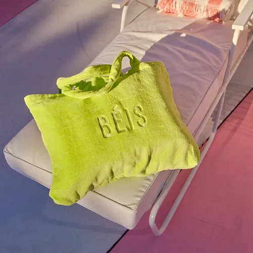 Beis Terry Towel Tote Citron borsa mare con telo
