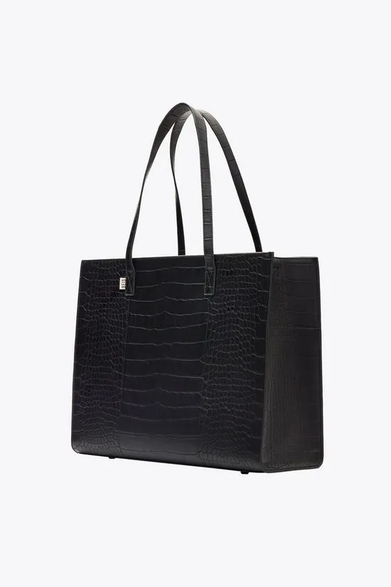 Beis Large Work Tote borsa tote nero croc