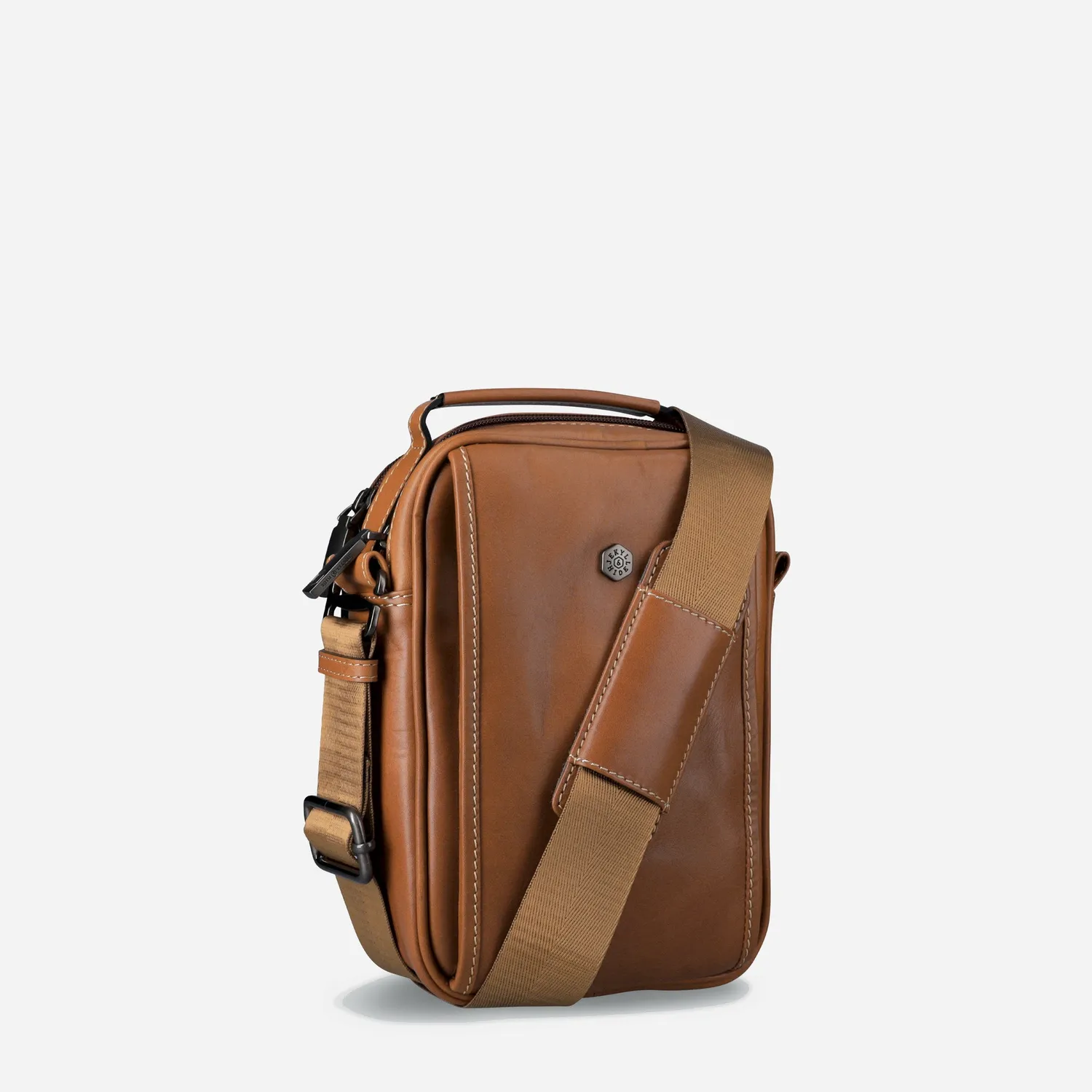 Jekyll & Hide Oxford Detailed borsa tracolla tabacco pelle
