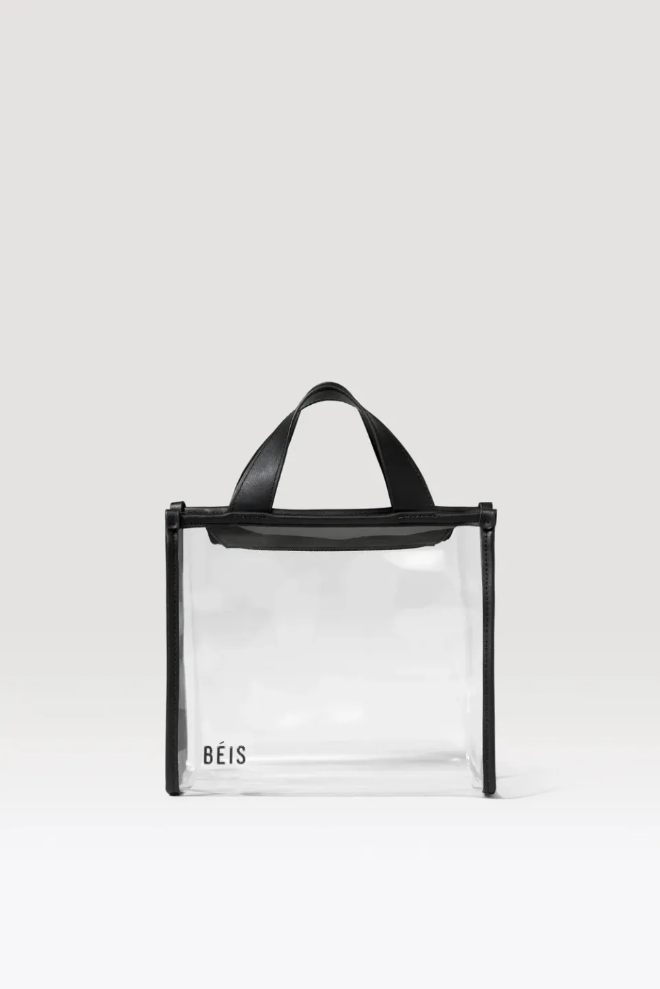 Beis Stadium Crossbody tracolla trasparente nero PVC