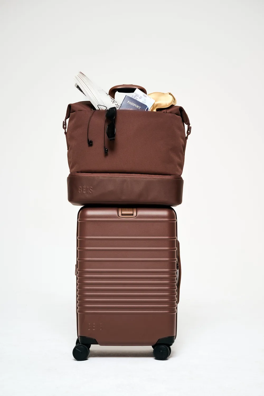 Beis The Mini Weekender borsone Maple marrone