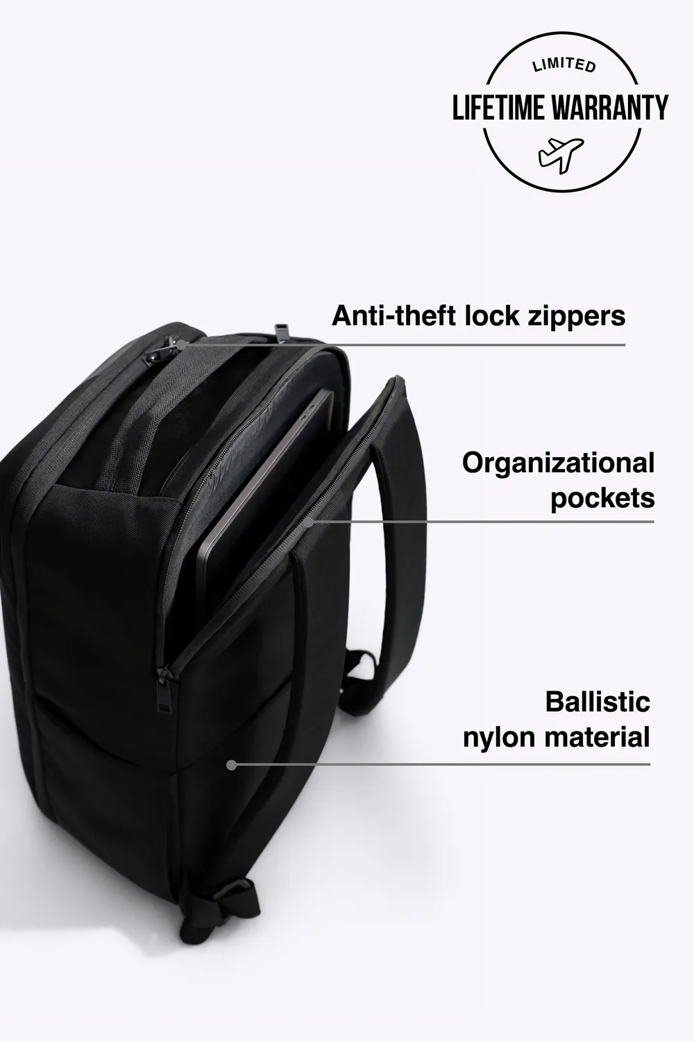 Beis Pro Travel zaino Black nylon balistico
