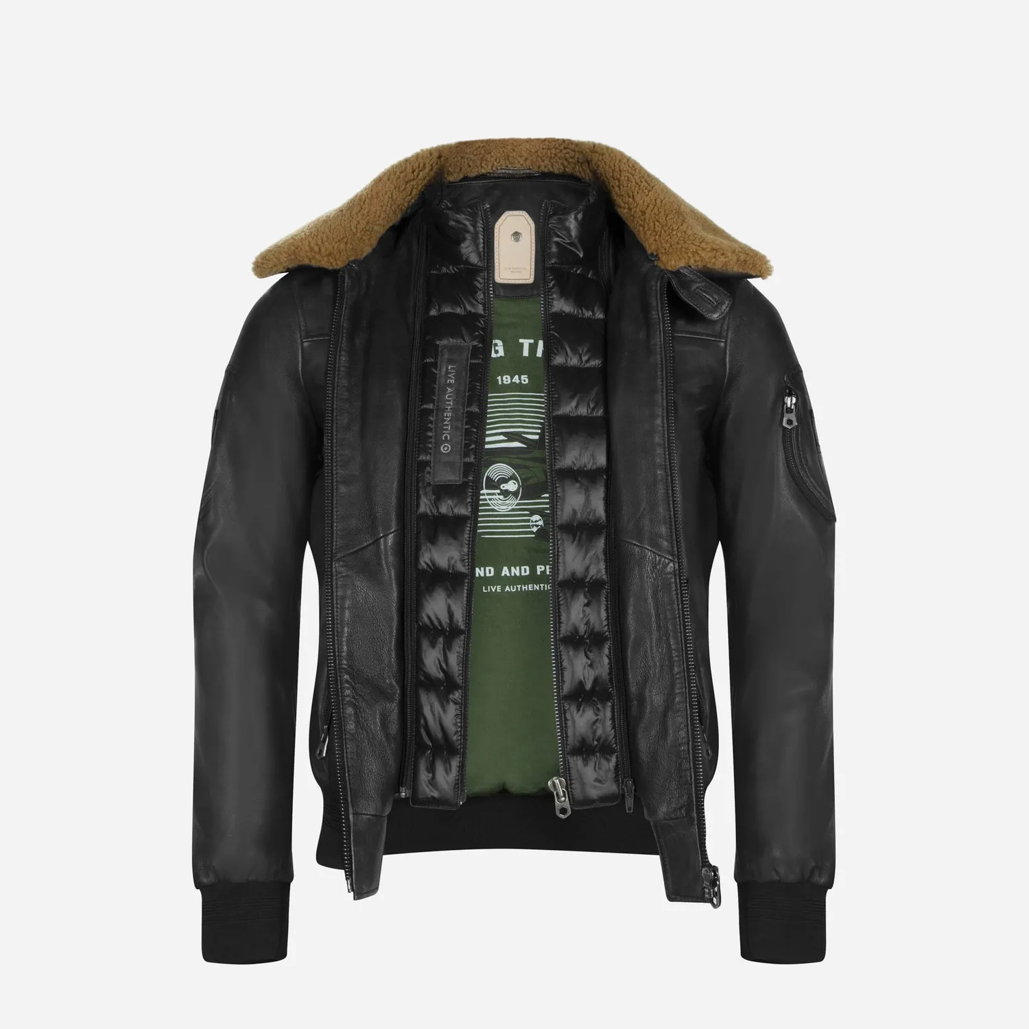 Jekyll & Hide Harry Maverick Jacket giacca pelle nero agnello