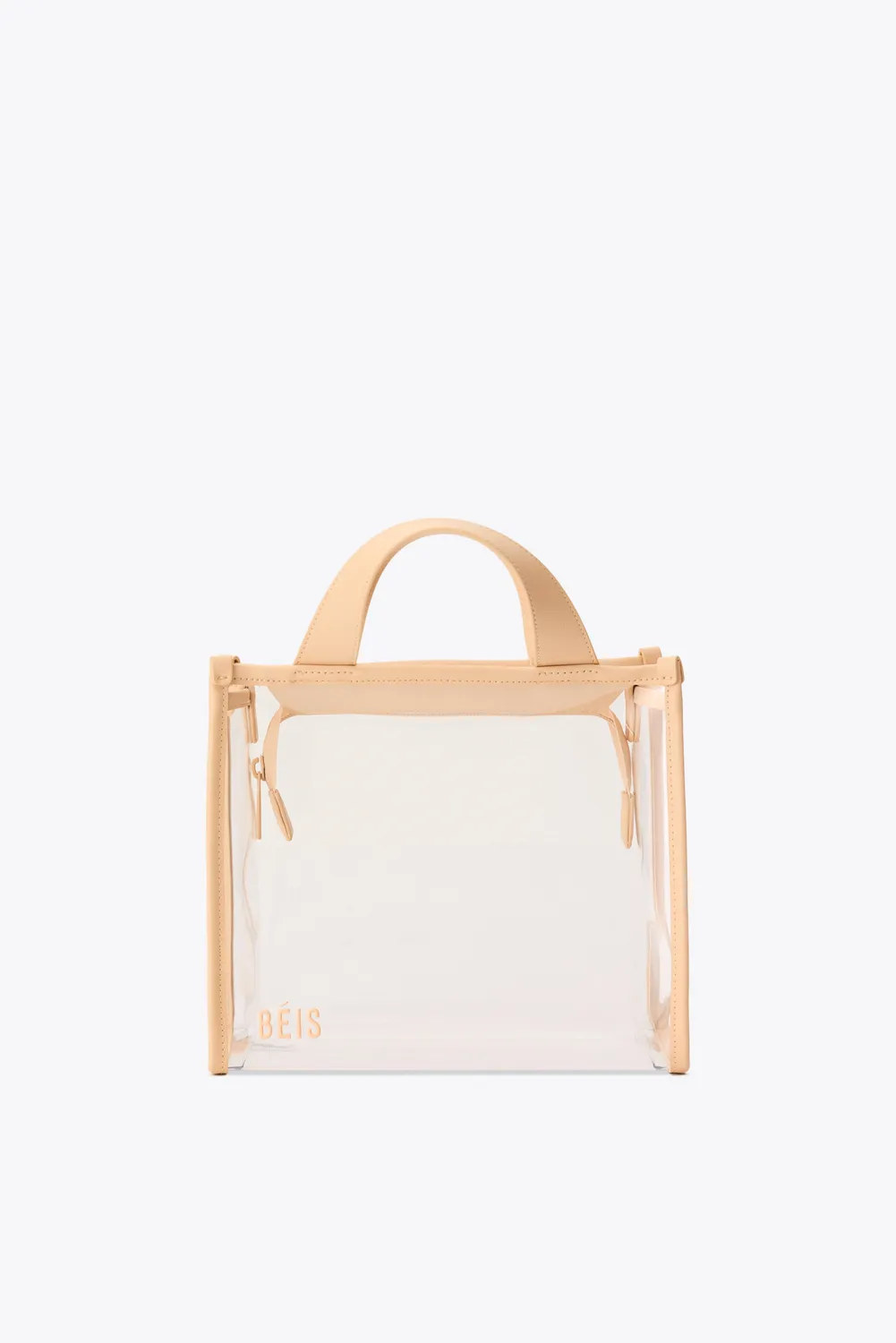 Beis Stadium borsa tracolla trasparente PVC beige