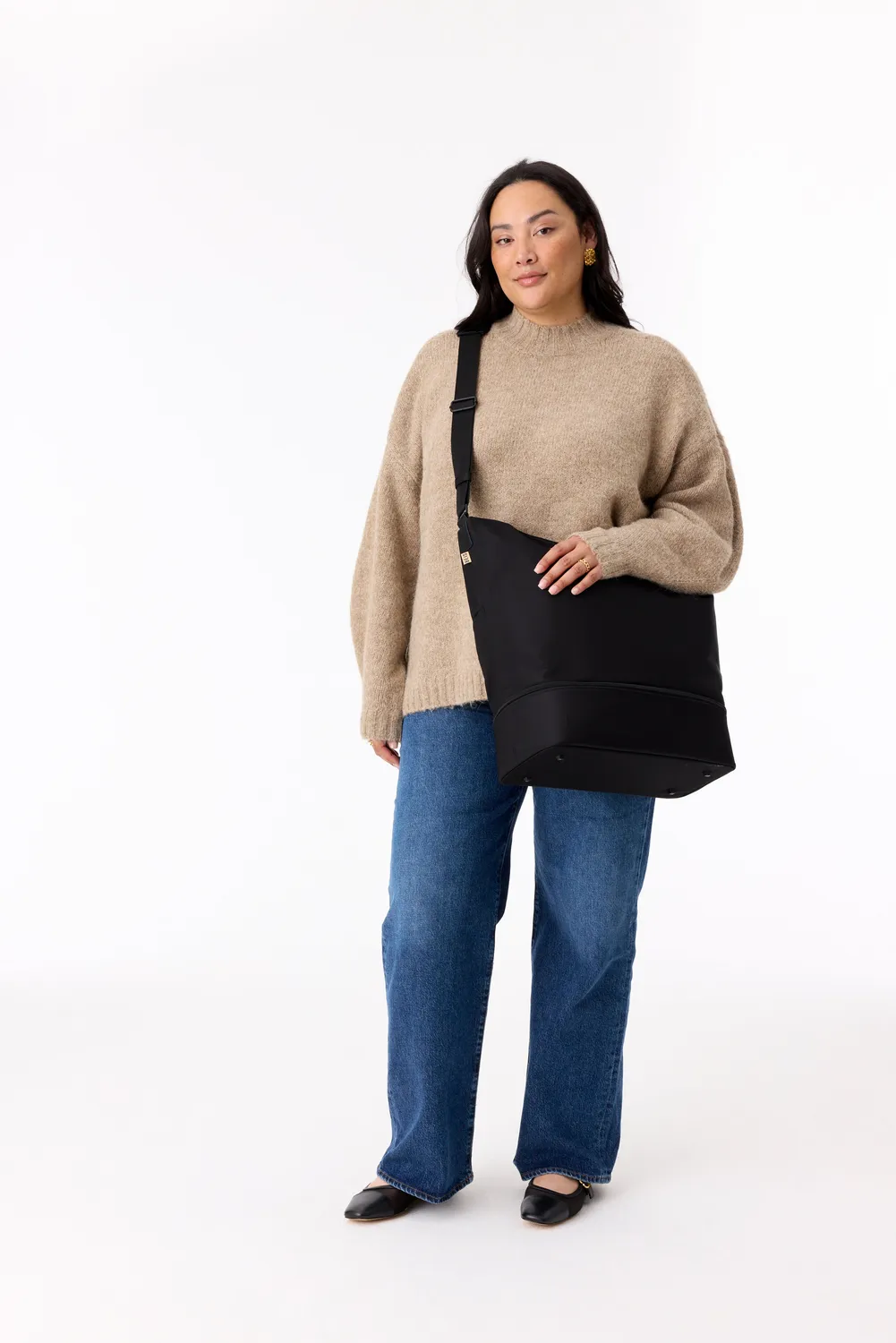 Beis Crescent Weekender borsone nero nylon da viaggio