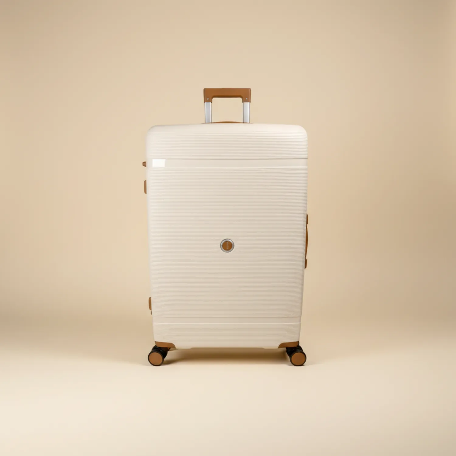 CELIMS set 3 valigie rigide beige polipropilene 55-75 cm