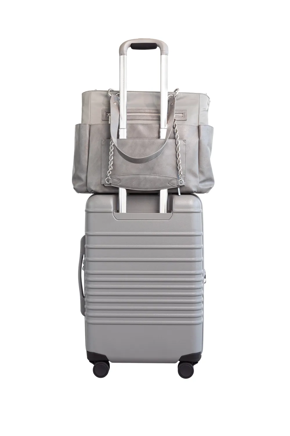 Beis The Diaper Bag borsa fasciatoio grigio 4 tracolle