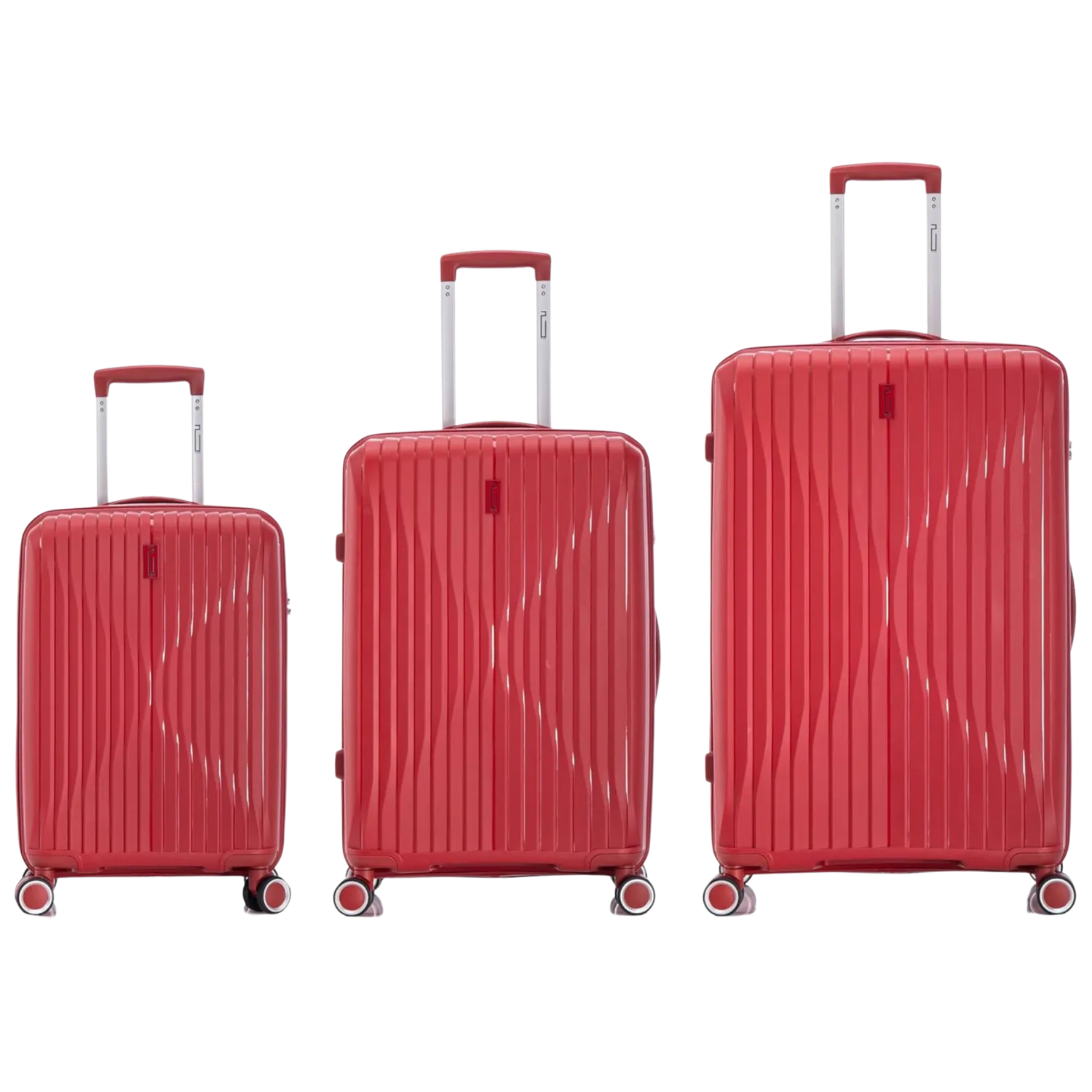 CELIMS SkyCruiser set 3 valigie rosso polipropilene
