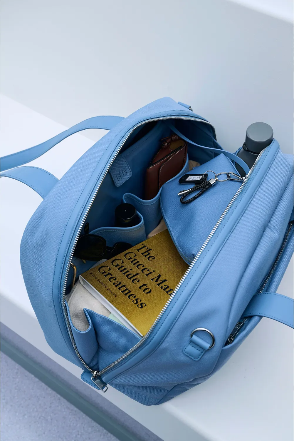 Beis The Duffle borsone viaggio Dusty Blue tasca laptop