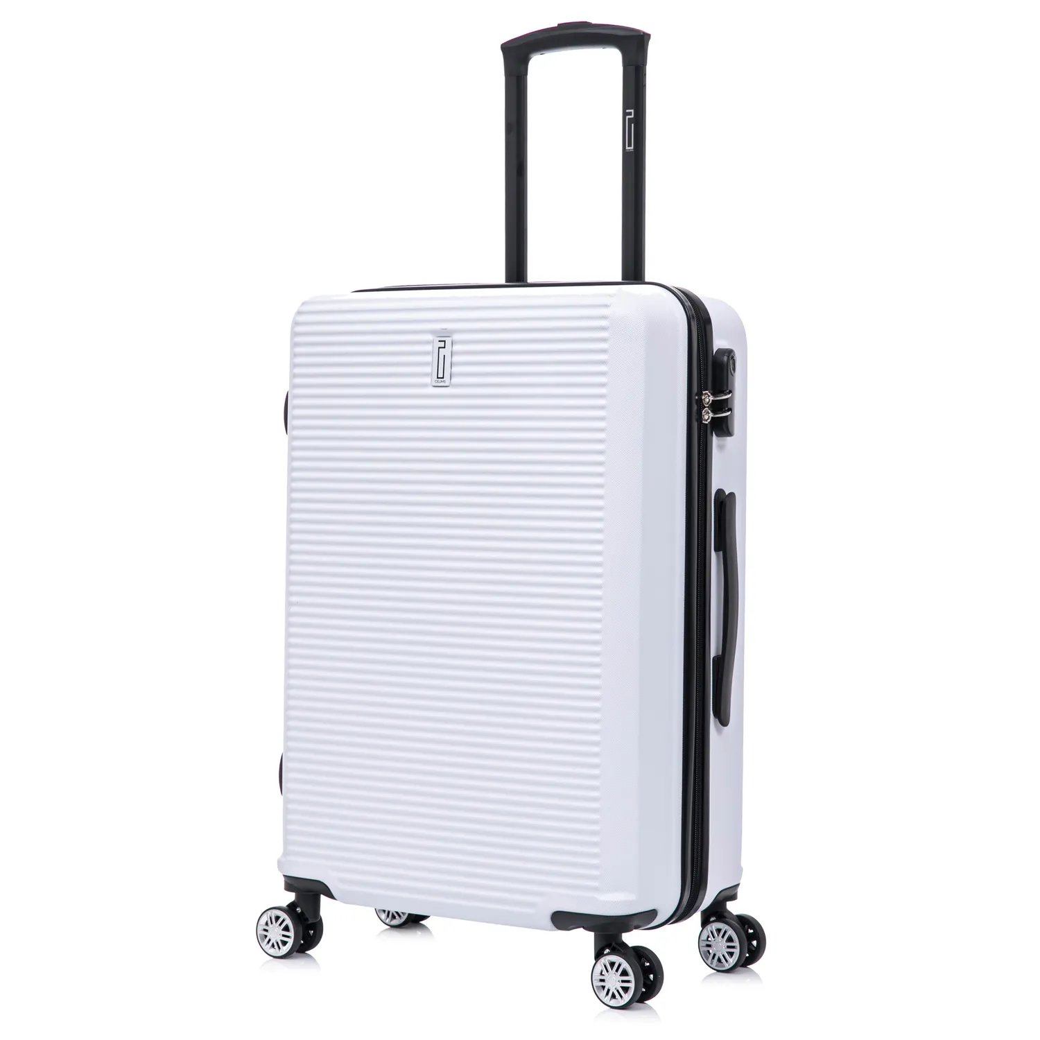 CELIMS L 65 cm valigia da stiva bianca rigida ABS