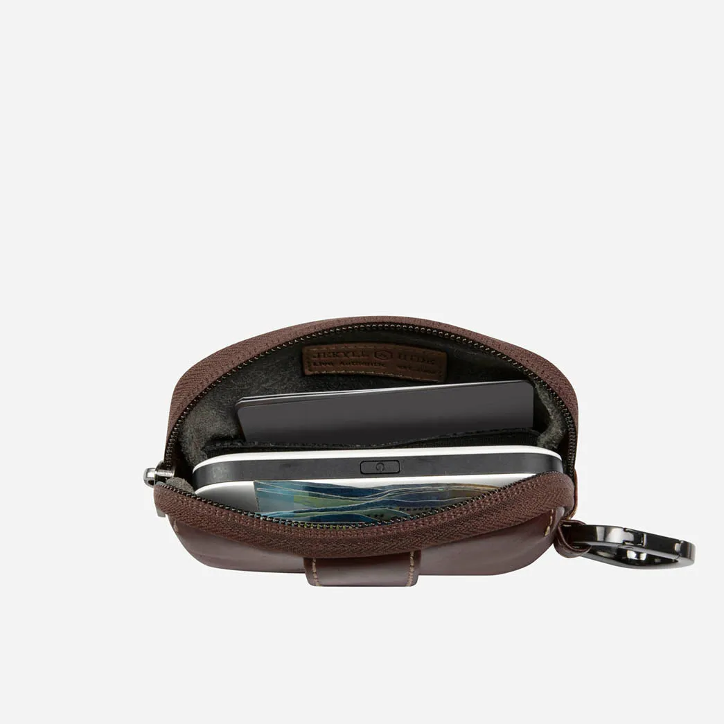 Jekyll & Hide Utility Pouch pochette Mocha pelle compatta