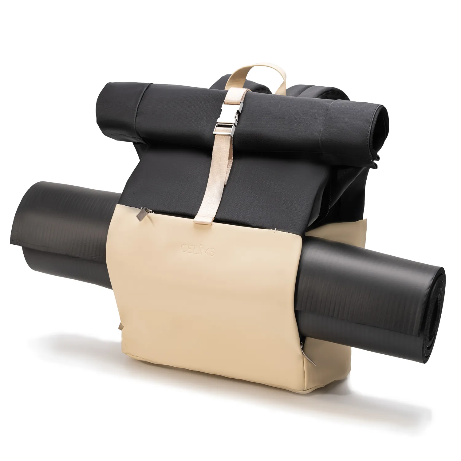 CELIMS Roll-Top zaino bagaglio a mano 45x36x20 nero impermeabile