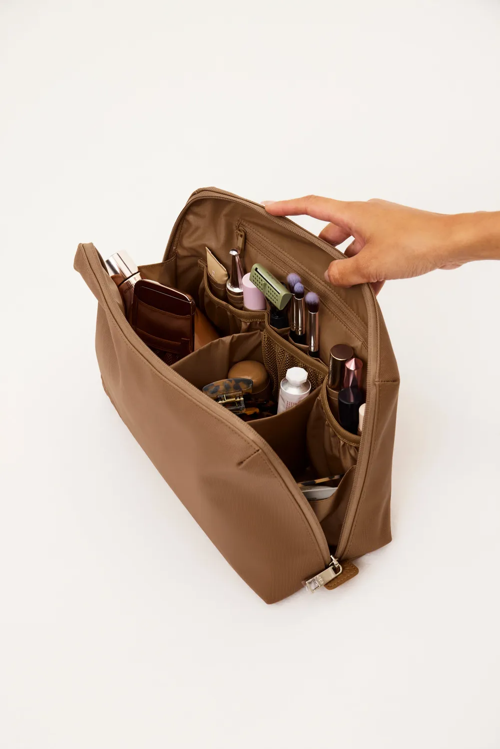 Beis Large Cosmetic Pouch pochette Camel tasca termica