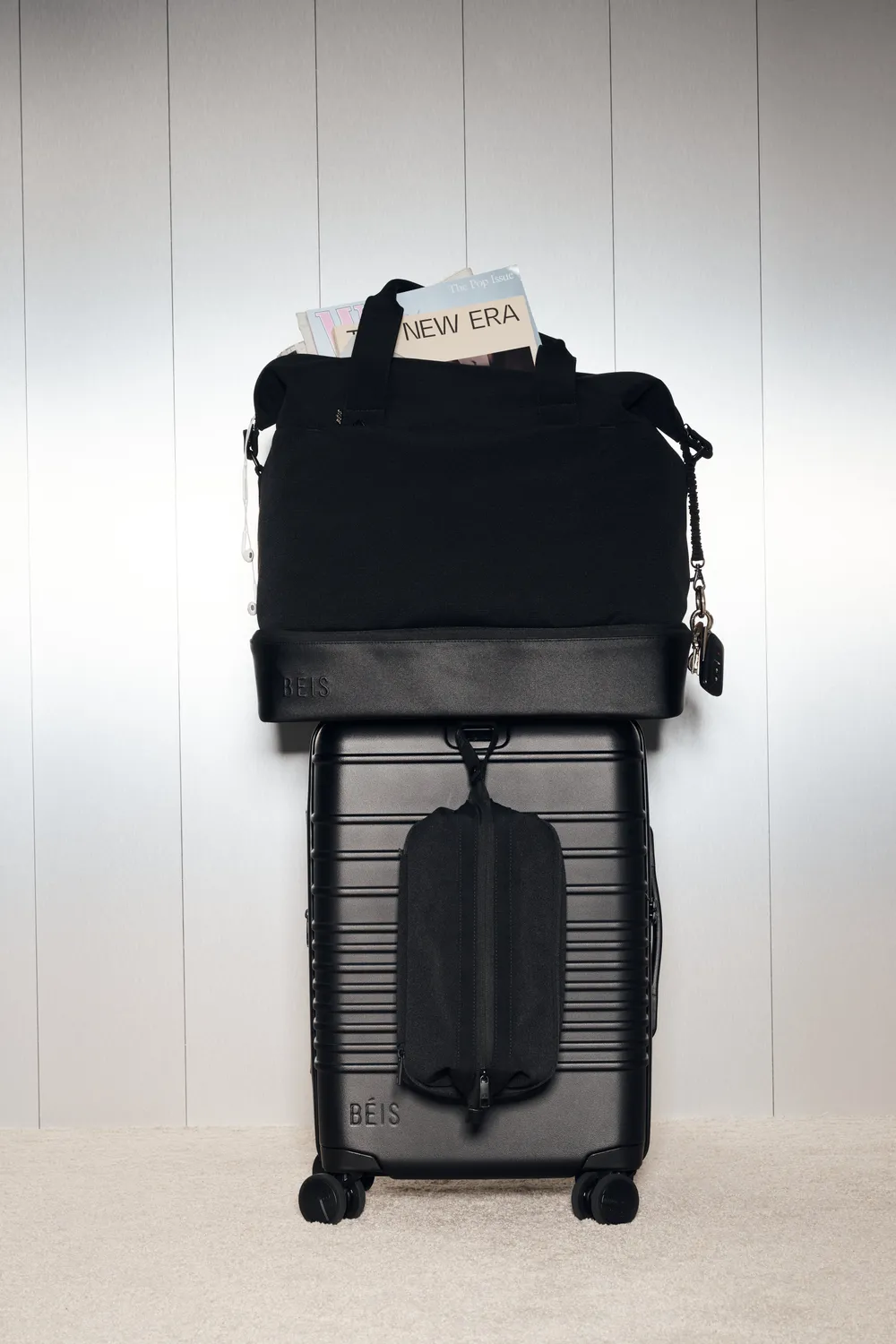 Beis The Dopp Kit beauty case nero da appendere