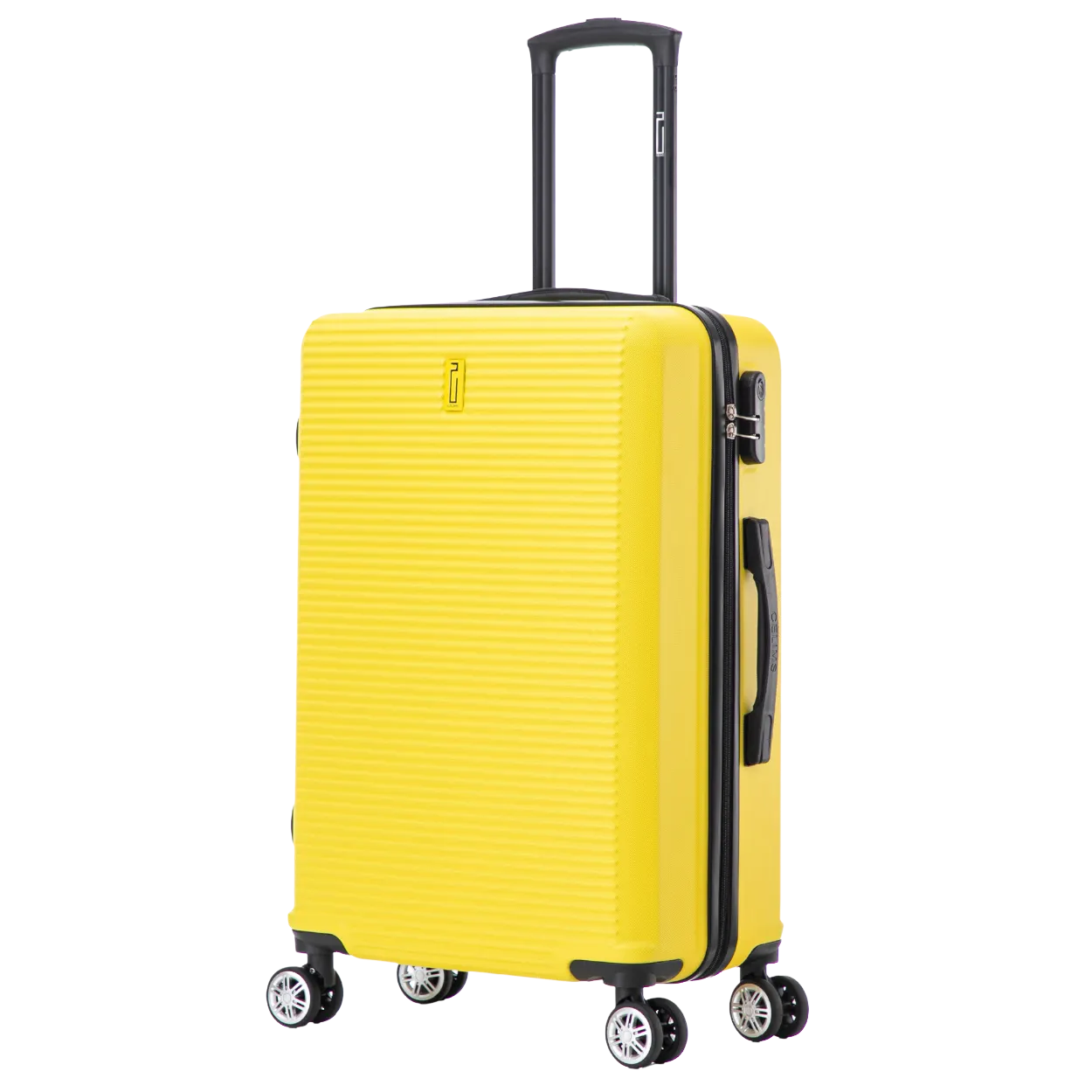 CELIMS Set 4 valigie ABS nero 55-75cm con beauty