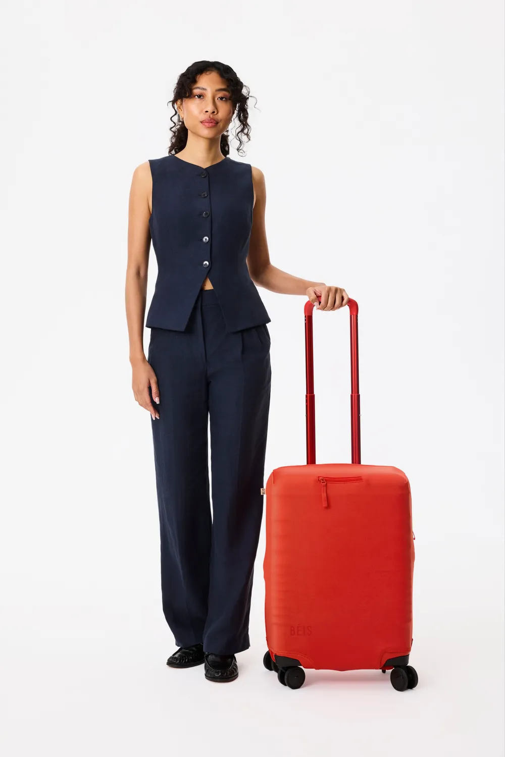 Beis Carry-On Cover Valigia Flame Arancione Lavabile