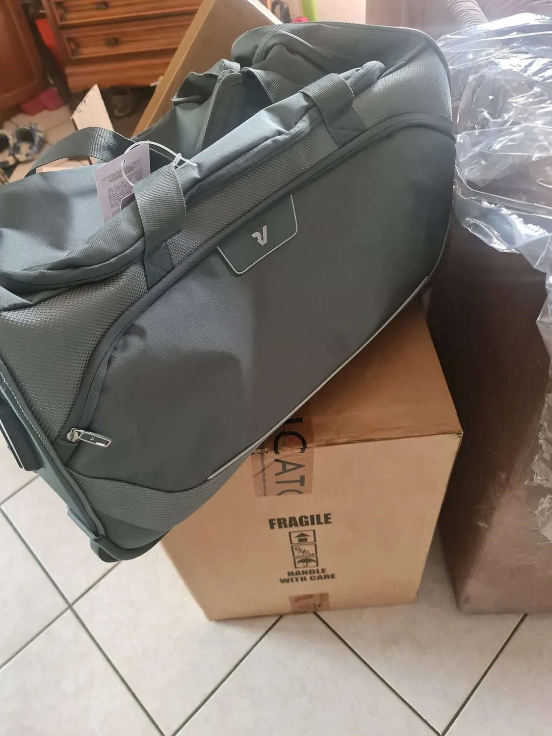 Roncato Joy borsone trolley espandibile antracite