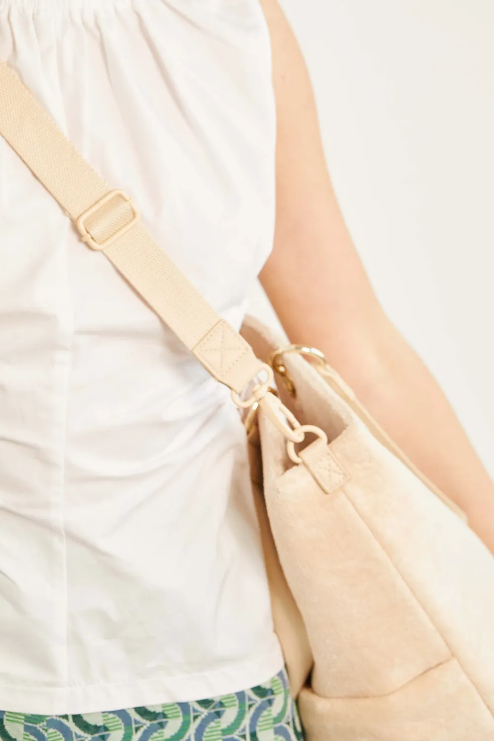 Beis The Terry Tote borsa mare beige in spugna