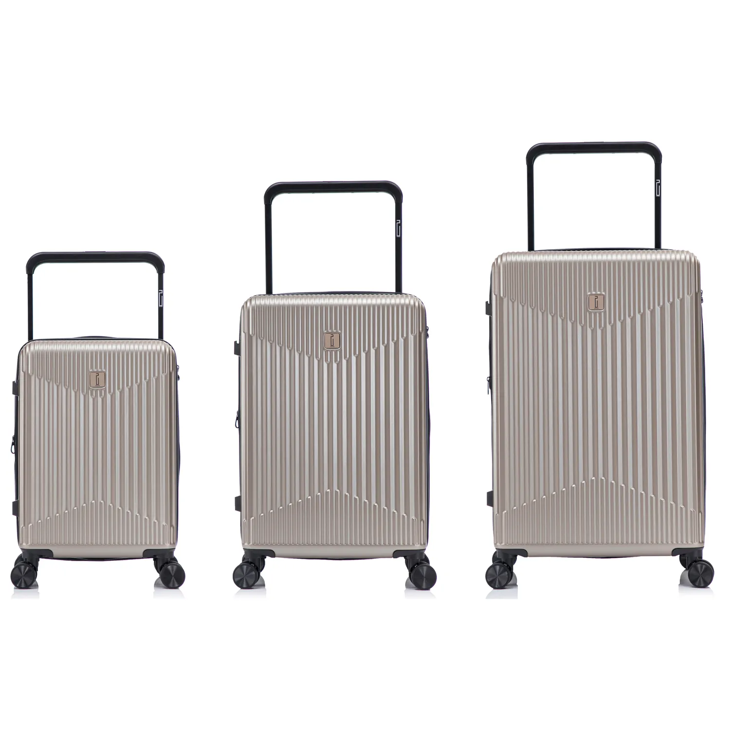 CELIMS Wide Trolley Set 3 Valigie ABS Nero 56-65-75 espandibili