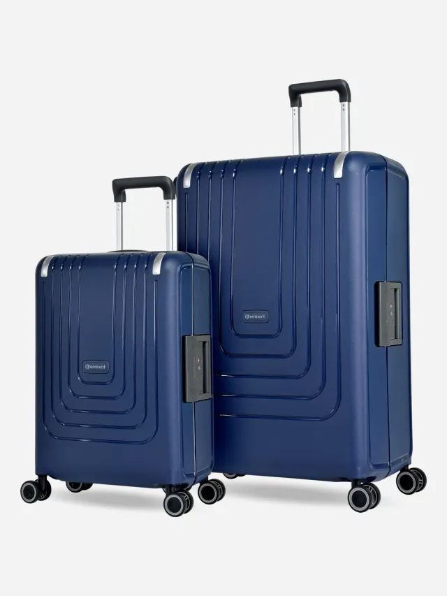 Eminent Vertica Set valigie blu rigide senza zip