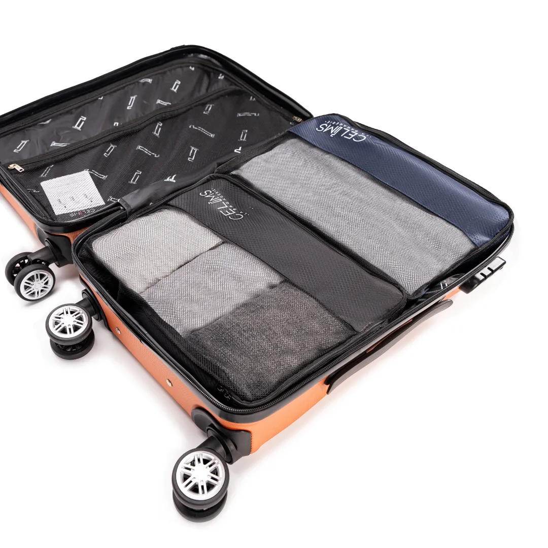 CELIMS Packing Cube Organizer Valigia Nero Confezione da 4