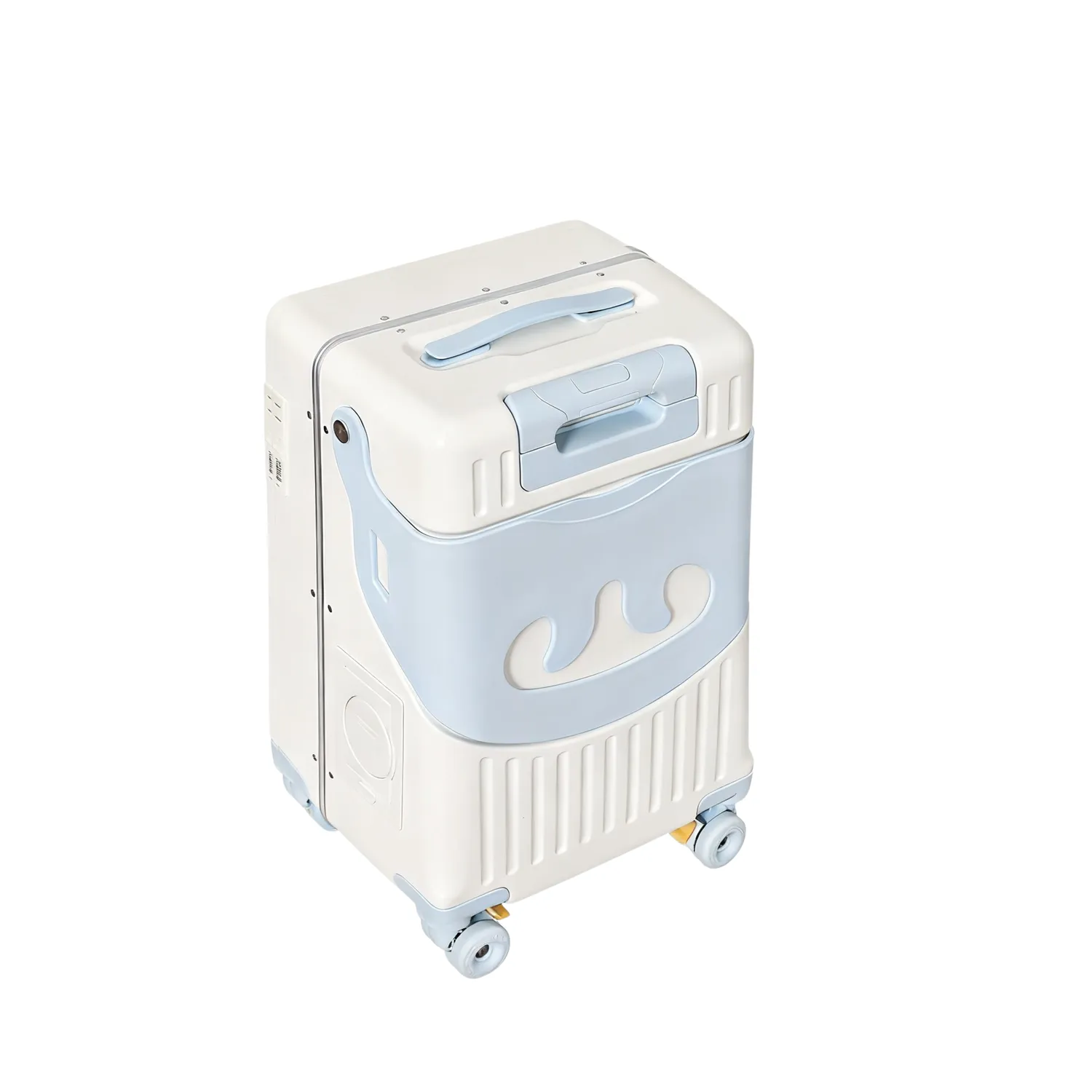 CELIMS PopSeat Valigia Cabina Bambino Bianco-Blu con seduta
