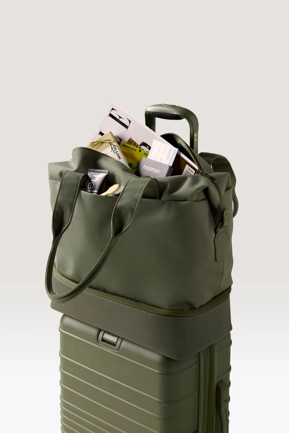Beis The Mini Weekender borsone Olive canvas