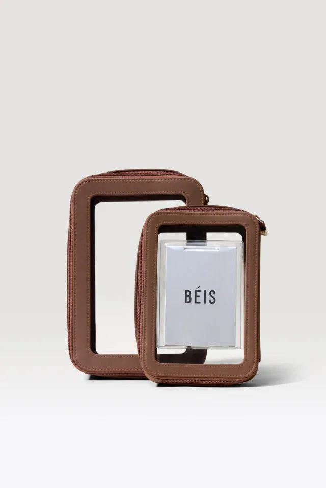 Beis In Flight set trousse acero trasparente