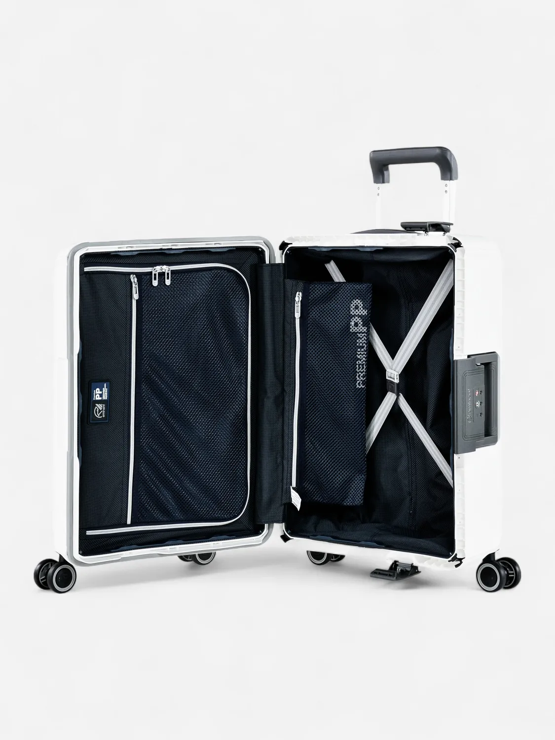 Eminent Vertica Cabina trolley bianco rigido senza zip