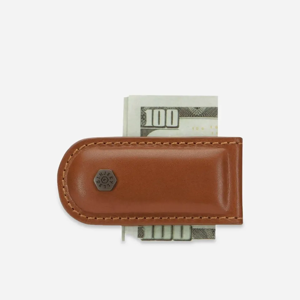 Jekyll & Hide Roma Money Clip Fermasoldi Pelle Tan RFID