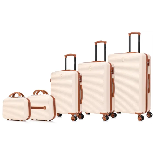 CELIMS Weekend set 5 valigie rigide crema XL+L+S + beauty