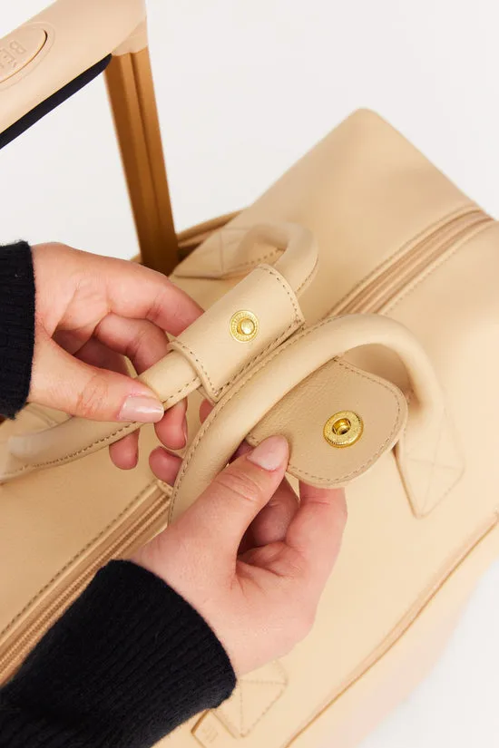 Beis Premium Duffle borsone beige in pelle vegana