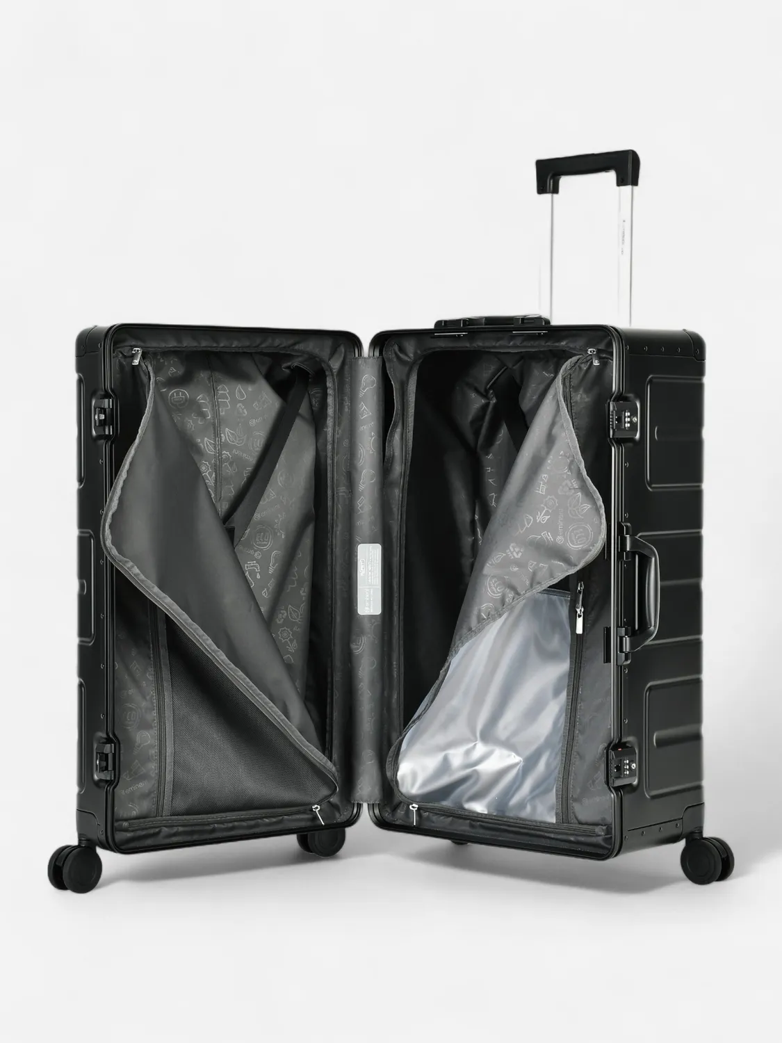 Eminent Athens Trunk bauletto alluminio nero TSA