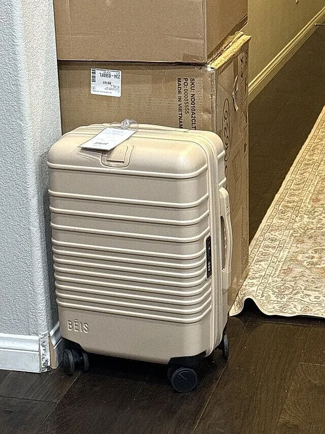 Beis Carry-On Roller Beige trolley mano beige rigido