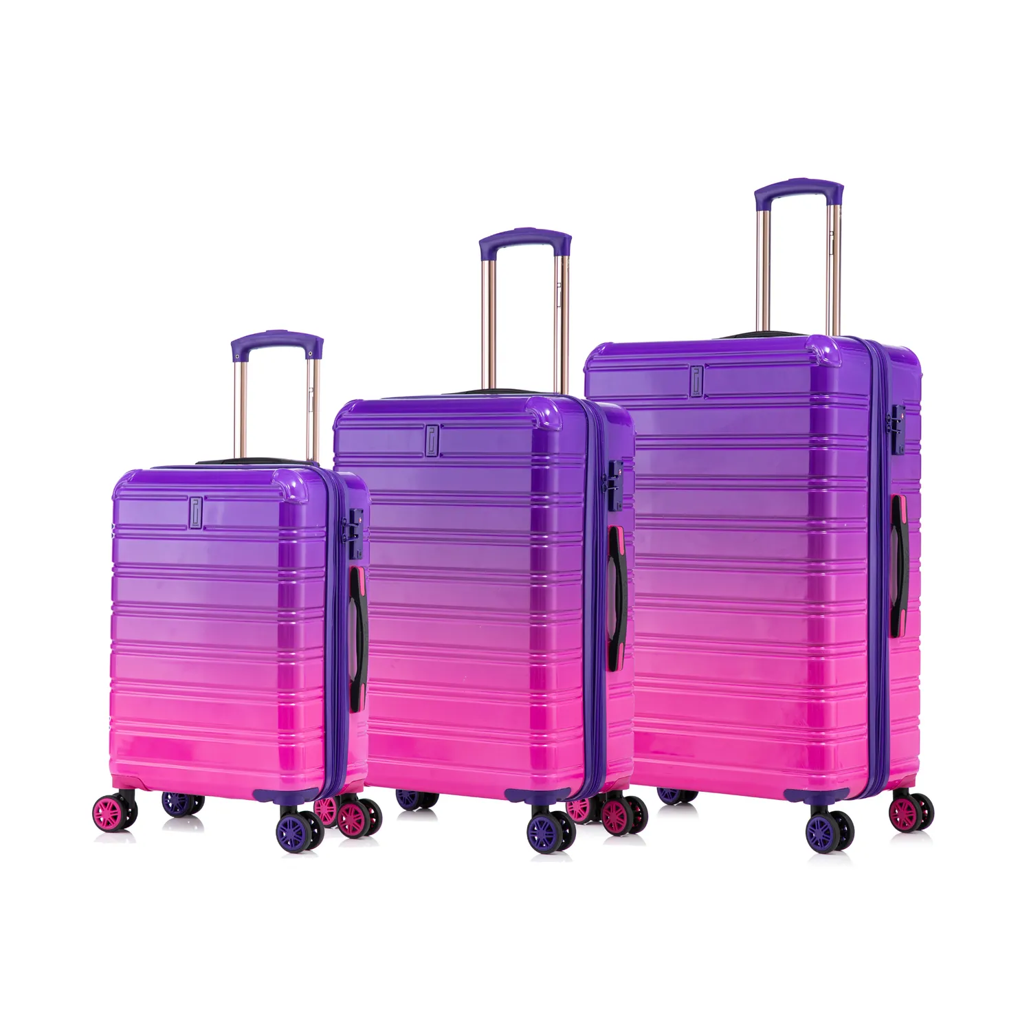 CELIMS Set 3 Valigie Policarbonato Cabina Stiva Gradient