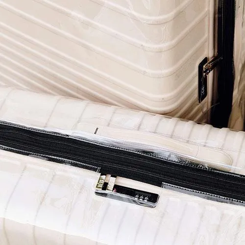 Beis Medium Check-In cover valigia trasparente PVC