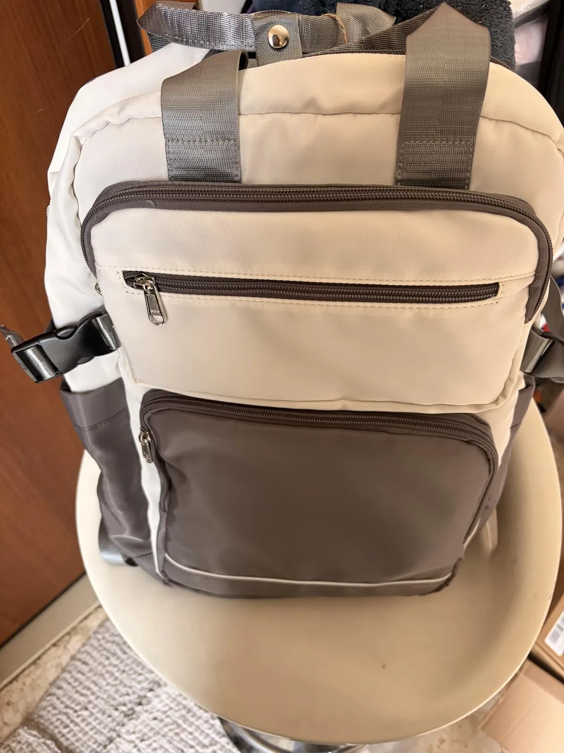 Kono 15,6 Pollici zaino porta PC beige/grigio impermeabile