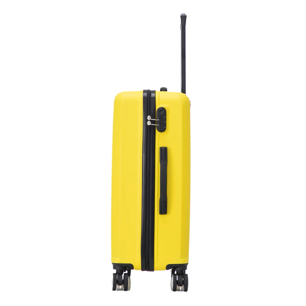 CELIMS Set 4 valigie ABS nero 55-75cm con beauty