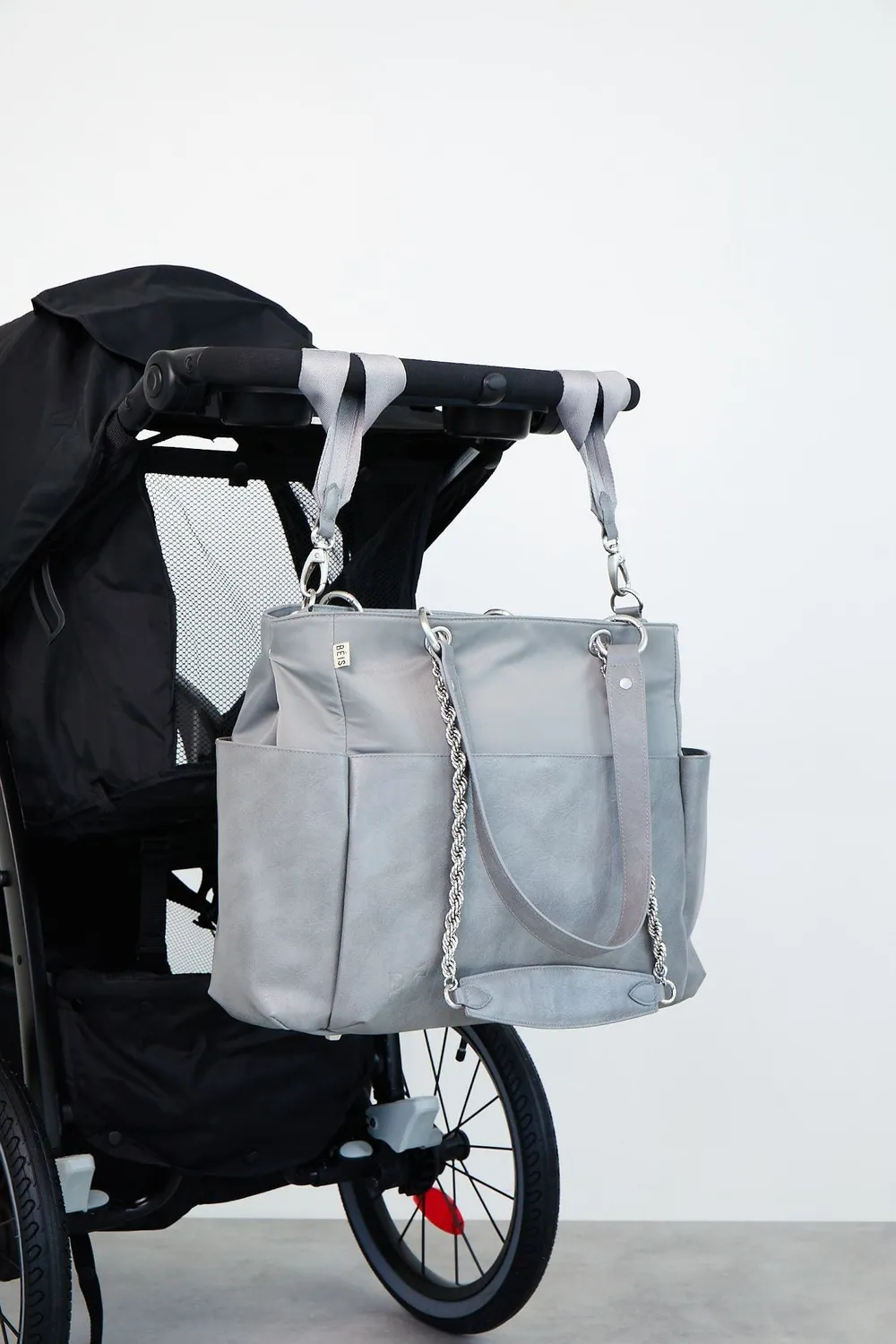 Beis The Diaper Bag borsa fasciatoio grigio 4 tracolle