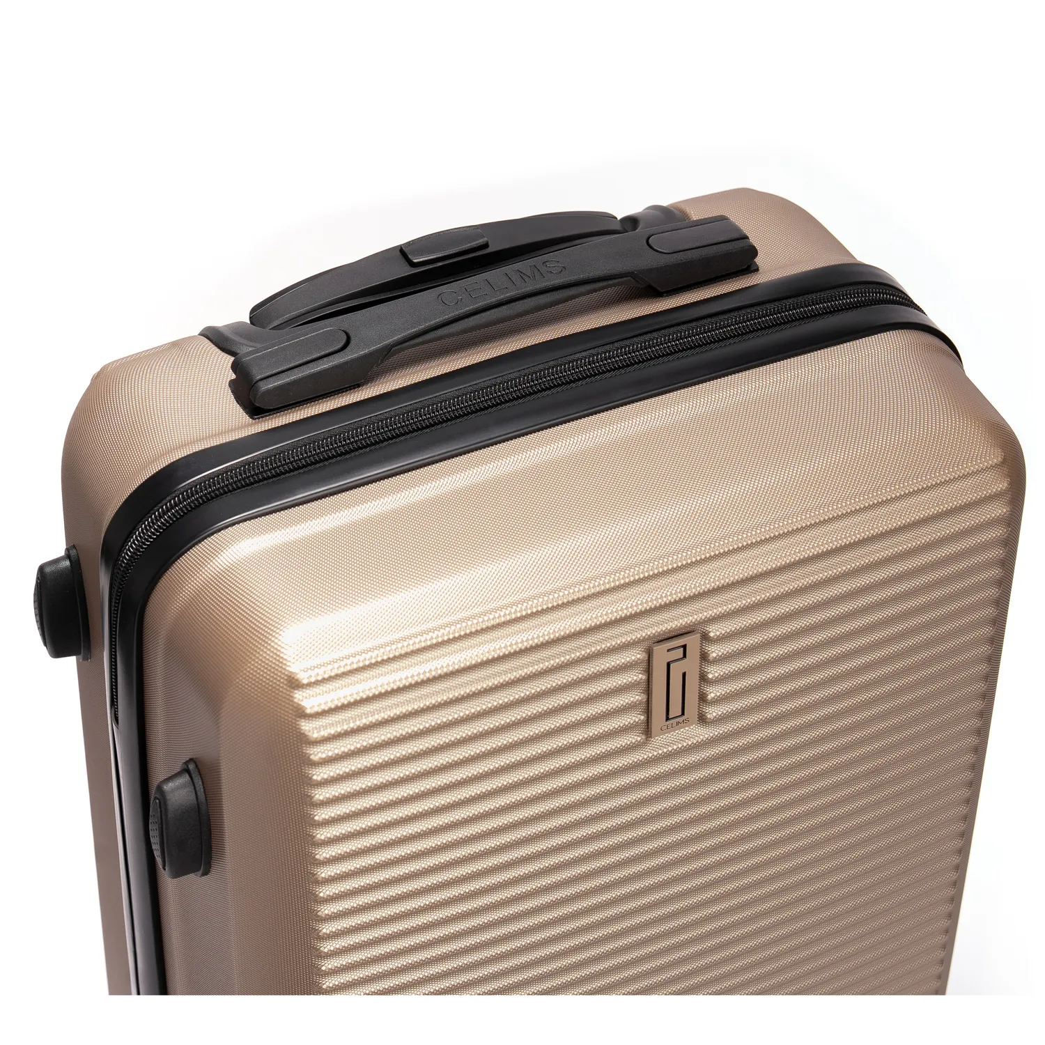 CELIMS Weekend Set 4 Valigie ABS Champagne con Beauty Case