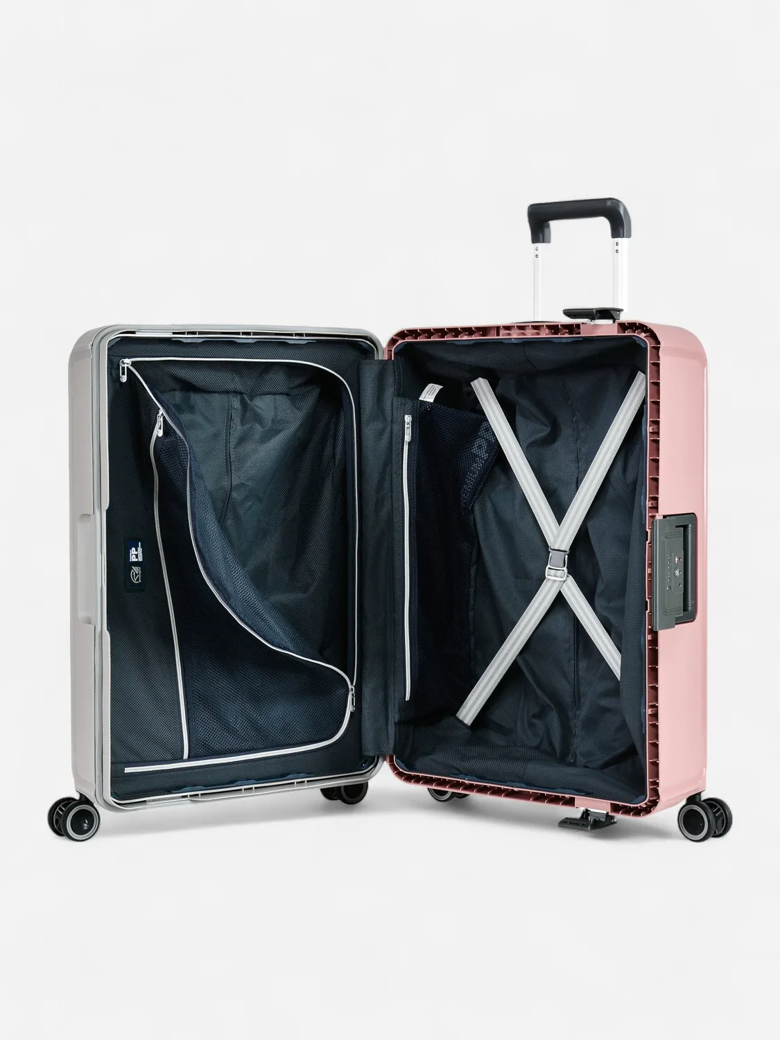 Eminent Vertica Medio valigia grigio rosa rigida TSA