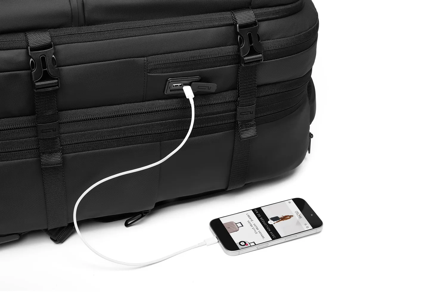 CELIMS Zaino Sottovuoto 48-60 L Nero con Pompa