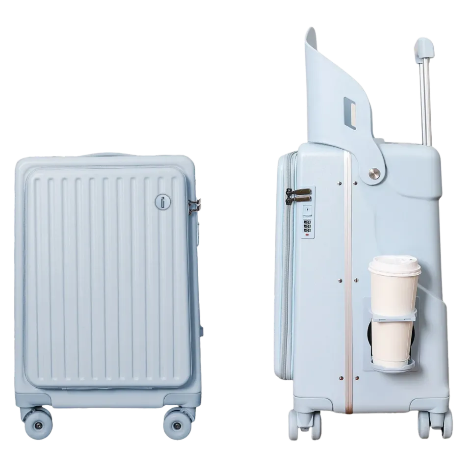 CELIMS PopSeat valigia cabina con seggiolino Bambini Blu rigida