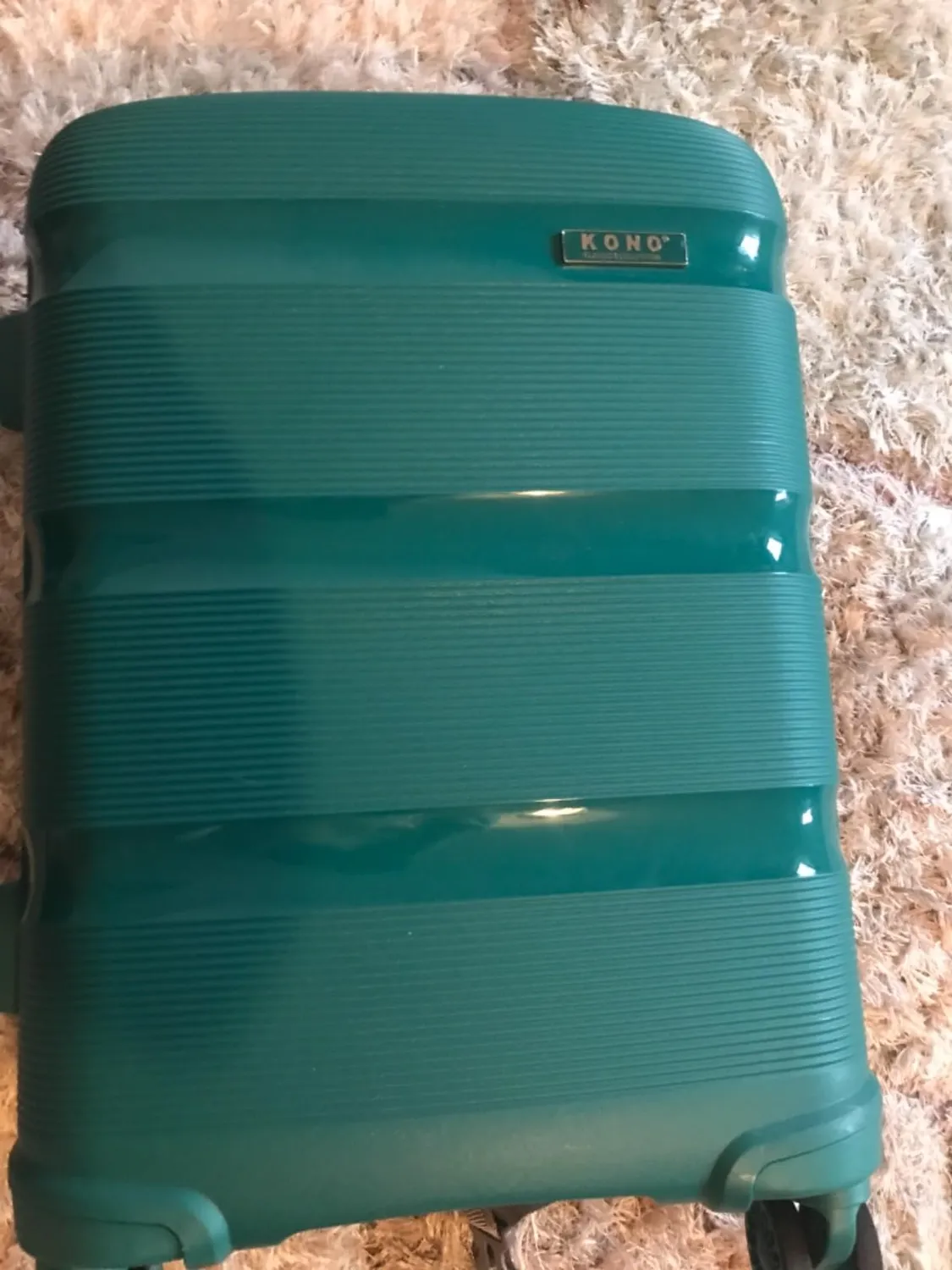 Kono Set 3 Valigie Trolley 55/65/76cm Turchese Rigide PP